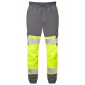 Yellow & Grey Hi Vis Leo Ecoviz Hawkridge Jog Trouser JT01