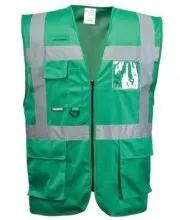 Green Hi Vis vest with pockets