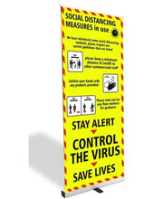 Social distancing PVC banners outdoor