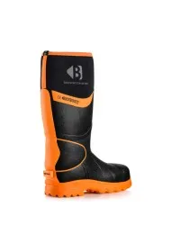 Buckbootz Black and Orange Hi Vis Wellington BBZ8000