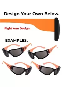 Smoke Custom Printed Safety Glasses PS32