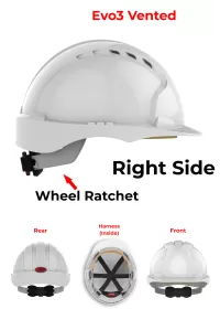 JSP Evo 3 Personalised Safety Helmet - Wheel Ratchet