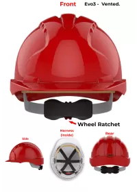 JSP Evo 3 Personalised Safety Helmet - Wheel Ratchet