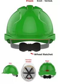 JSP Evo 3 Personalised Safety Helmet - Wheel Ratchet