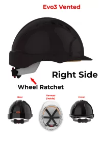JSP Evo 3 Personalised Safety Helmet - Wheel Ratchet