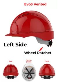 JSP Evo 3 Personalised Safety Helmet - Wheel Ratchet