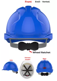 JSP Evo 3 Personalised Safety Helmet - Wheel Ratchet