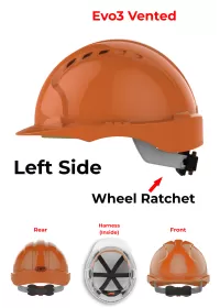 JSP Evo 3 Personalised Safety Helmet - Wheel Ratchet