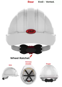 JSP Evo 3 Personalised Safety Helmet - Wheel Ratchet