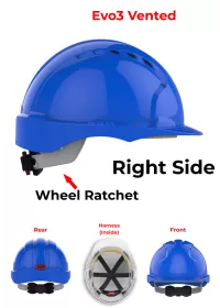 JSP Evo 3 Personalised Safety Helmet - Wheel Ratchet