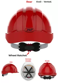JSP Evo 3 Personalised Safety Helmet - Wheel Ratchet