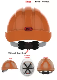 JSP Evo 3 Personalised Safety Helmet - Wheel Ratchet