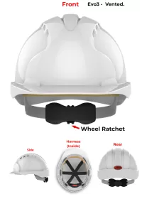 JSP Evo 3 Personalised Safety Helmet - Wheel Ratchet
