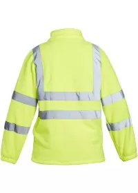 Hi Vis Zipped Fleece Jacket Blackrock 80103/80800 Yellow rear
