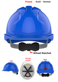 JSP Evo 3 Personalised Safety Helmet - Wheel Ratchet