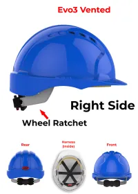 JSP Evo 3 Personalised Safety Helmet - Wheel Ratchet