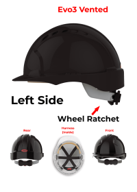 JSP Evo 3 Personalised Safety Helmet - Wheel Ratchet