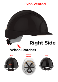 JSP Evo 3 Personalised Safety Helmet - Wheel Ratchet