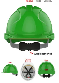 JSP Evo 3 Personalised Safety Helmet - Wheel Ratchet