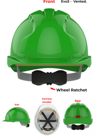 JSP Evo 3 Personalised Safety Helmet - Wheel Ratchet