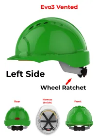 JSP Evo 3 Personalised Safety Helmet - Wheel Ratchet