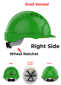 JSP Evo 3 Personalised Safety Helmet - Wheel Ratchet