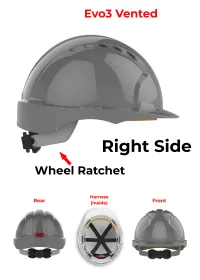 JSP Evo 3 Personalised Safety Helmet - Wheel Ratchet