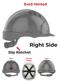 JSP Evo3 Safety Helmet - Slip Ratchet
