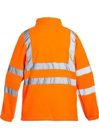 Hi Vis Zipped Fleece Jacket Blackrock 80103/80800 Orange Rear