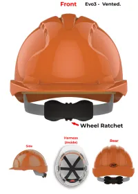JSP Evo 3 Personalised Safety Helmet - Wheel Ratchet