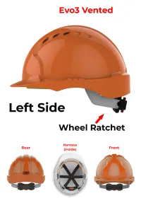 JSP Evo 3 Personalised Safety Helmet - Wheel Ratchet