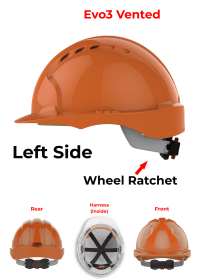 JSP Evo 3 Personalised Safety Helmet - Wheel Ratchet
