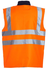 Orange Hi Vis Reversible Bodywarmer Blackrock 80006 Rear