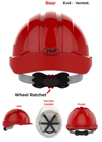 JSP Evo 3 Personalised Safety Helmet - Wheel Ratchet