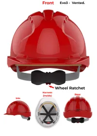 JSP Evo 3 Personalised Safety Helmet - Wheel Ratchet