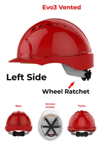 JSP Evo 3 Personalised Safety Helmet - Wheel Ratchet
