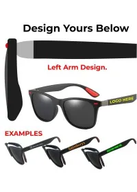 Custom Printed Sunglasses Red/Black