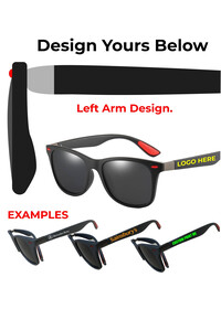 Custom Printed Sunglasses Red/Black