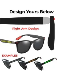 Custom Printed Sunglasses Red/Black