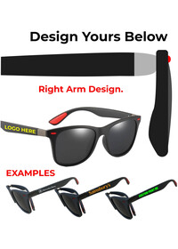 Custom Printed Sunglasses Red/Black