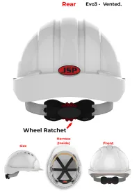 JSP Evo 3 Personalised Safety Helmet - Wheel Ratchet