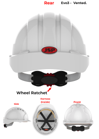 JSP Evo 3 Personalised Safety Helmet - Wheel Ratchet