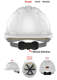 JSP Evo 3 Personalised Safety Helmet - Wheel Ratchet