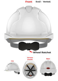 JSP Evo 3 Personalised Safety Helmet - Wheel Ratchet