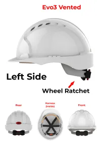 JSP Evo 3 Personalised Safety Helmet - Wheel Ratchet