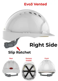 JSP Evo3 Safety Helmet - Slip Ratchet