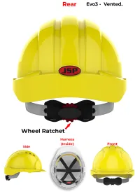 JSP Evo 3 Personalised Safety Helmet - Wheel Ratchet