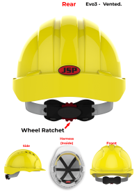 JSP Evo 3 Personalised Safety Helmet - Wheel Ratchet