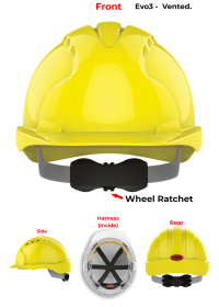 JSP Evo 3 Personalised Safety Helmet - Wheel Ratchet