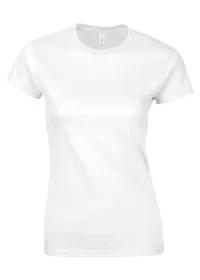 White Gildan Softstyle Women's T-Shirt GD072
